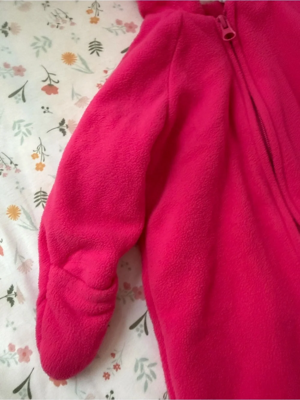 Old Navy Hot Pink Hooded Fleece Footed One-Piece